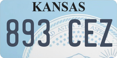 KS license plate 893CEZ
