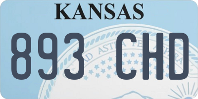 KS license plate 893CHD