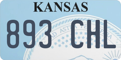 KS license plate 893CHL
