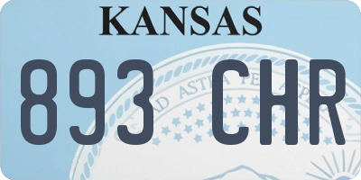 KS license plate 893CHR