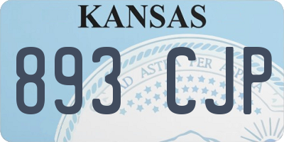KS license plate 893CJP