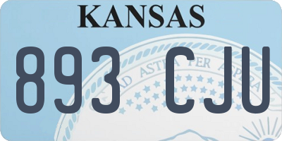 KS license plate 893CJU