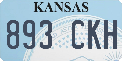 KS license plate 893CKH