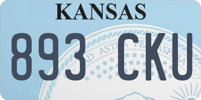 KS license plate 893CKU