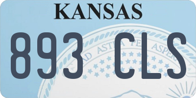 KS license plate 893CLS
