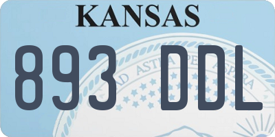 KS license plate 893DDL