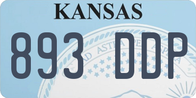 KS license plate 893DDP