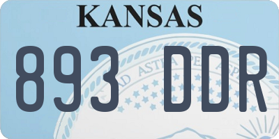 KS license plate 893DDR