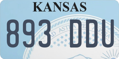 KS license plate 893DDU