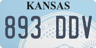 KS license plate 893DDV