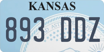 KS license plate 893DDZ