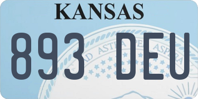 KS license plate 893DEU