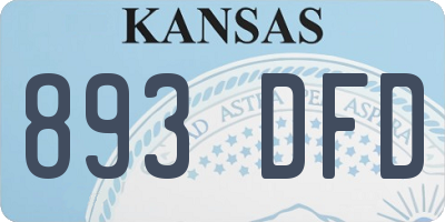 KS license plate 893DFD