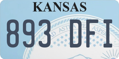 KS license plate 893DFI
