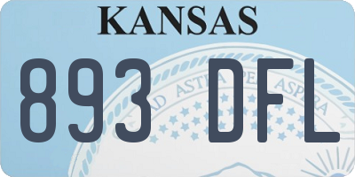 KS license plate 893DFL