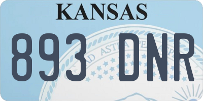 KS license plate 893DNR