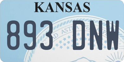 KS license plate 893DNW