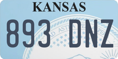 KS license plate 893DNZ
