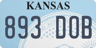KS license plate 893DOB