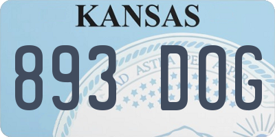 KS license plate 893DOG