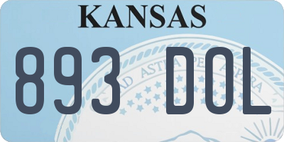 KS license plate 893DOL