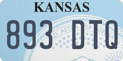 KS license plate 893DTQ