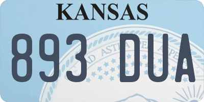 KS license plate 893DUA
