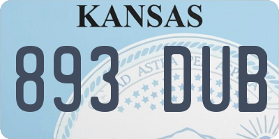 KS license plate 893DUB