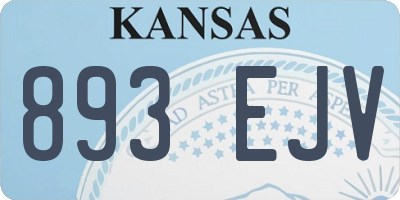 KS license plate 893EJV