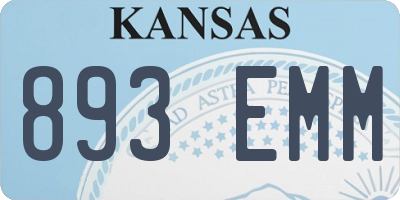 KS license plate 893EMM