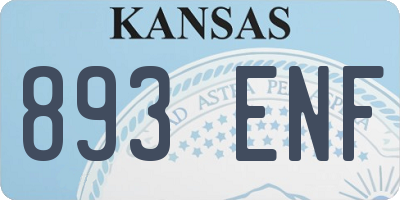 KS license plate 893ENF
