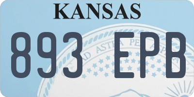 KS license plate 893EPB