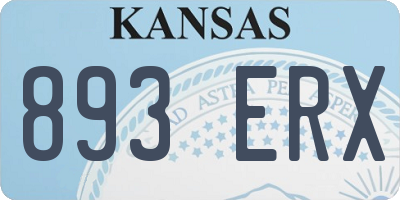 KS license plate 893ERX
