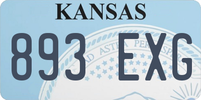 KS license plate 893EXG