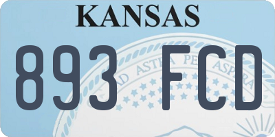 KS license plate 893FCD