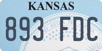 KS license plate 893FDC