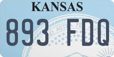KS license plate 893FDQ