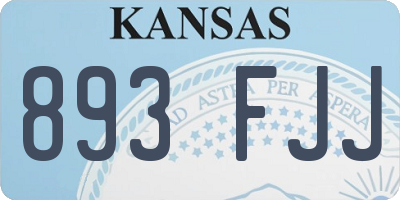 KS license plate 893FJJ