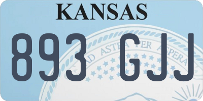 KS license plate 893GJJ
