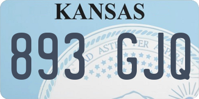 KS license plate 893GJQ