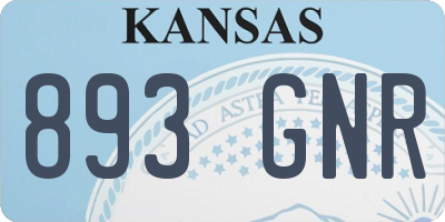 KS license plate 893GNR