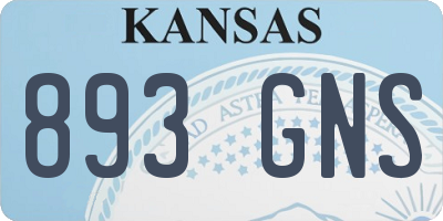 KS license plate 893GNS