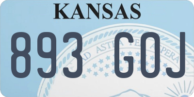 KS license plate 893GOJ