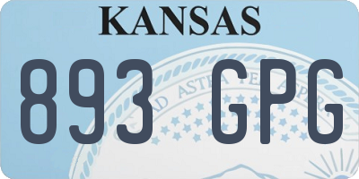 KS license plate 893GPG