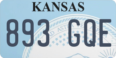 KS license plate 893GQE