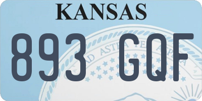 KS license plate 893GQF