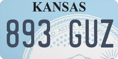 KS license plate 893GUZ