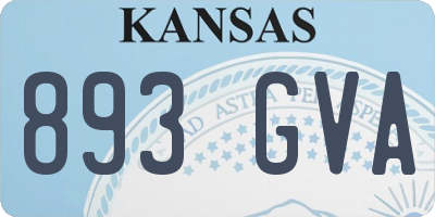 KS license plate 893GVA