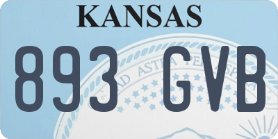 KS license plate 893GVB