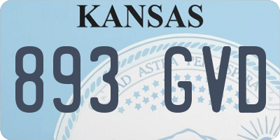 KS license plate 893GVD